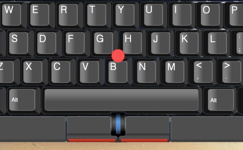 Migliori tastiere da gaming con sistemi di puntamento integrati, info: il TrackPoint